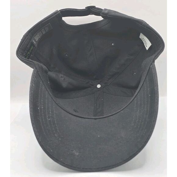 Genuine John Deere Black Strapback Hat‎ Chrome Logo Trucker Cap Farm Tractor - Picture 7 of 9